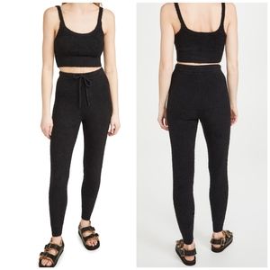 NEW Reformation Monte Jogger Black Pants Large